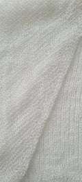 Détail matière mousseline boléro Brume blanc — Atelier Sélène