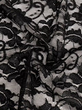Détail tissu dentelle du boléro Flore, finitions légères | Atelier Sélène