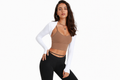 Boléro Zénith blanc femme polyester stretch yoga — Atelier Sélène