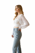 Boléro léger femme blanc robe d'été taille unique 34 à 42 — Atelier Sélène