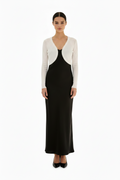 Boléro Éclipse blanc femme veste courte taille unique — Atelier Sélène