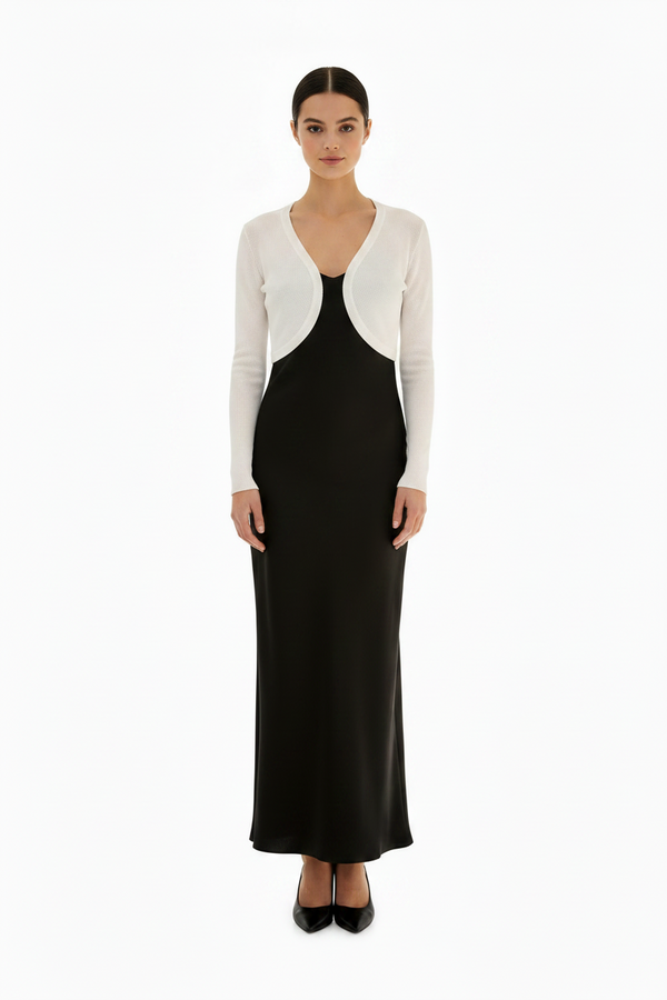 Boléro Éclipse blanc femme veste courte taille unique — Atelier Sélène — Boléro femme Atelier Sélène