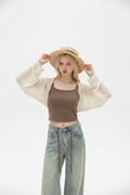 Boléro Nacre blanc ivoire femme slim taille unique — Atelier Sélène